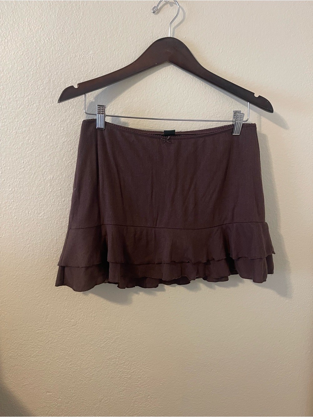 wild fable Brown Tiered Ruffle Mini Skort